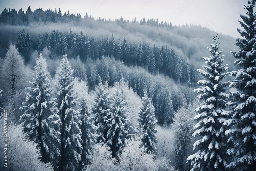 Obraz premium snow covered trees