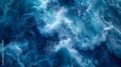 Mesmerizing Oceanic Currents Dynamic Fluid Abstractions of Marine Ecosystems photo