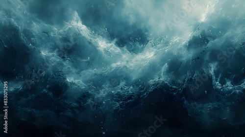 Captivating Depths of the Tempestuous Ocean Immersive Seascape Showcasing Nature s Powerful Allure © Thares2020