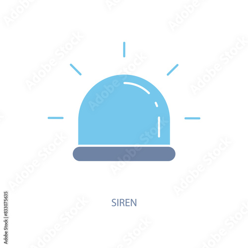 siren concept line icon. Simple element illustration. siren concept outline symbol design.