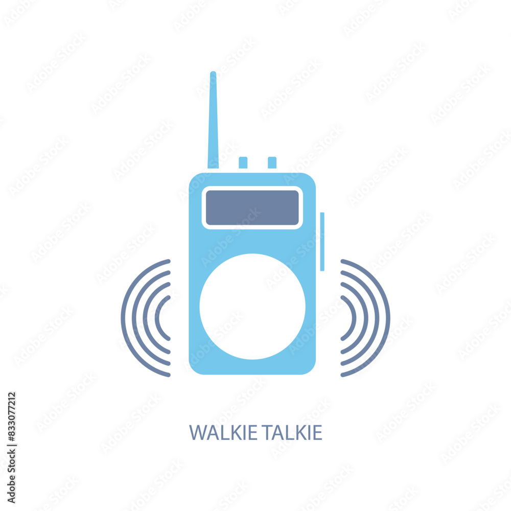 walkie talkie concept line icon. Simple element illustration. walkie talkie concept outline symbol design. walkie talkie concept line icon. Simple element illustration. walkie talkie concept outline symbol design.