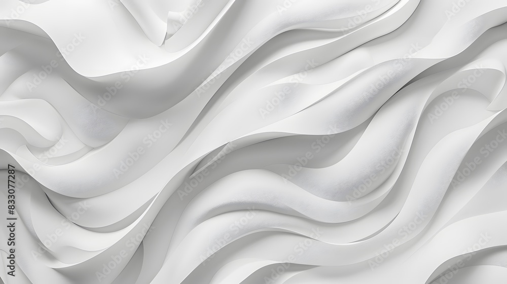 Fototapeta premium Subtle textures and minimalist abstract patterns on a clean white background