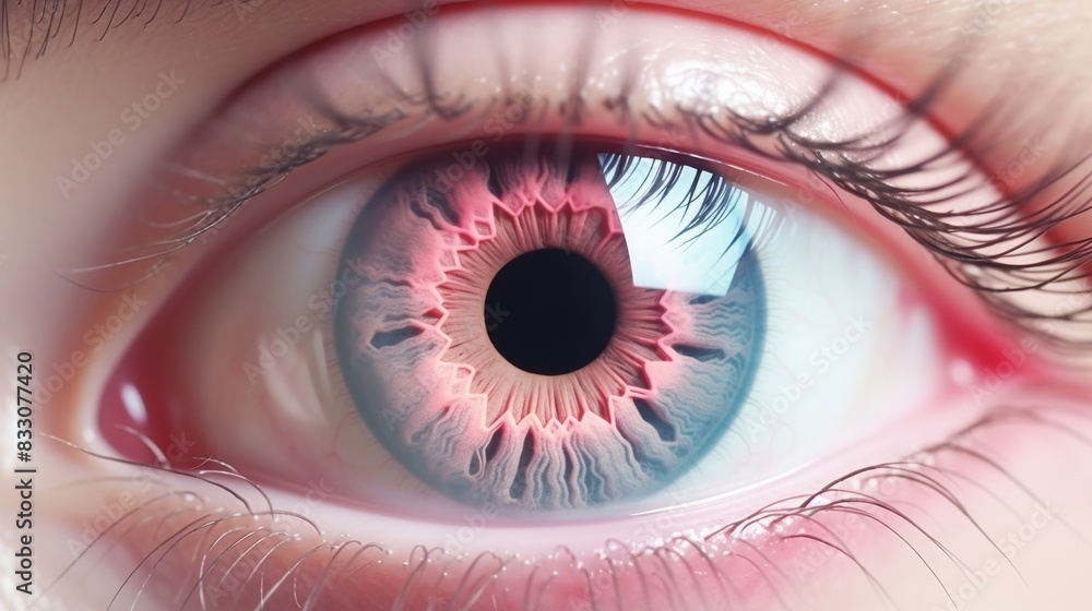 Detailed 3D Human Eye Anatomy on Medical Background - Educational ...