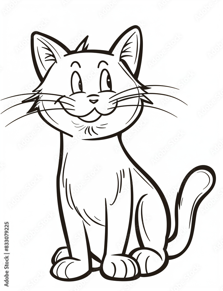Curious Cat: Printable Line Art Coloring Pages - Line Art - Simple Patterns- Easy Coloring Pages- Printable pages - Relaxing Coloring Pages for Adults - Black and white Curious Cat: Printable Line Art Coloring Pages - Line Art - Simple Patterns- Easy Coloring Pages- Printable pages - Relaxing Coloring Pages for Adults - Black and white