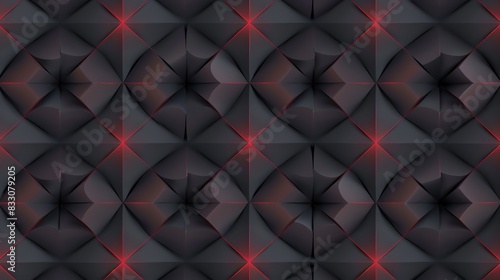 seamless pattern  dark grey and red geometric design with a subtle gradient in the background