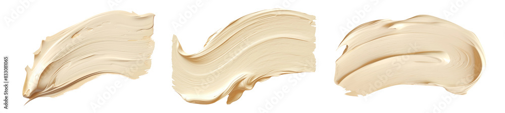 Pastel beige brush stroke png on transparent background Pastel beige brush stroke png on transparent background