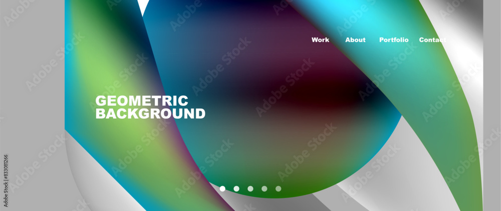 Bright multicolored geometric abstract shapes. Minimal trendy simplicity concept. Modern overlapping forms Bright multicolored geometric abstract shapes. Minimal trendy simplicity concept. Modern overlapping forms