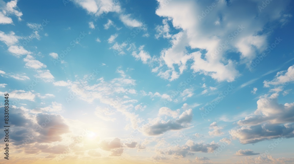 Fototapeta premium beautiful sky ,clear sky, cloud background