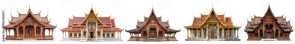 Thai temple architecture png on transparent background Thai temple architecture png on transparent background