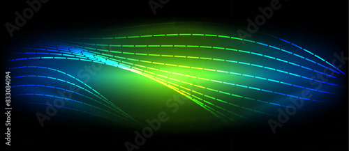 Neon wave lines with blend effect. Vector Illustration For Wallpaper  Banner  Background  Card  Book Illustration  landing page