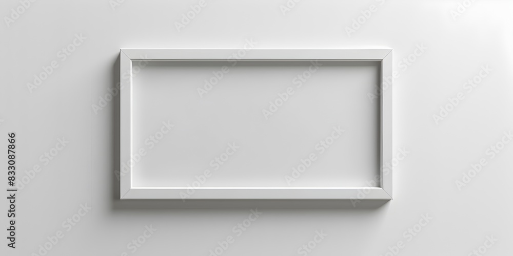 Minimalist White Frame Isolated on Clean Background Showcasing Concept of Modern Interior Design and Art Display Minimalist White Frame Isolated on Clean Background Showcasing Concept of Modern Interior Design and Art Display