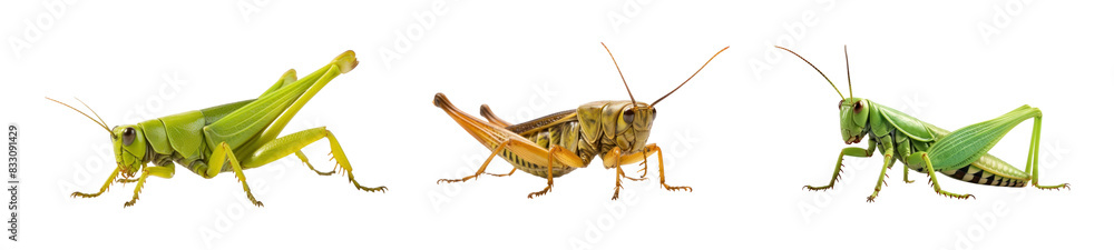 Grasshopper insect animal invertebrate set Grasshopper insect animal invertebrate set