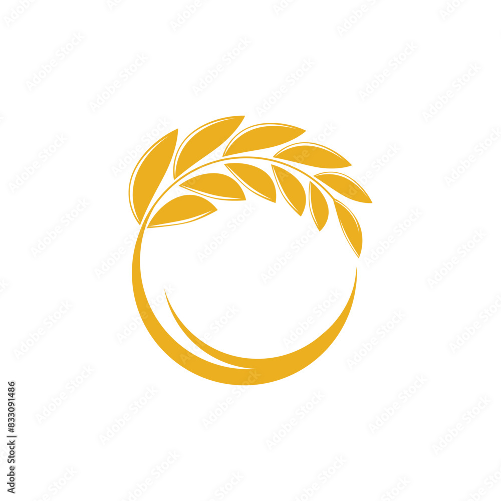 Agriculture wheat logo vector template and symbol Agriculture wheat logo vector template and symbol