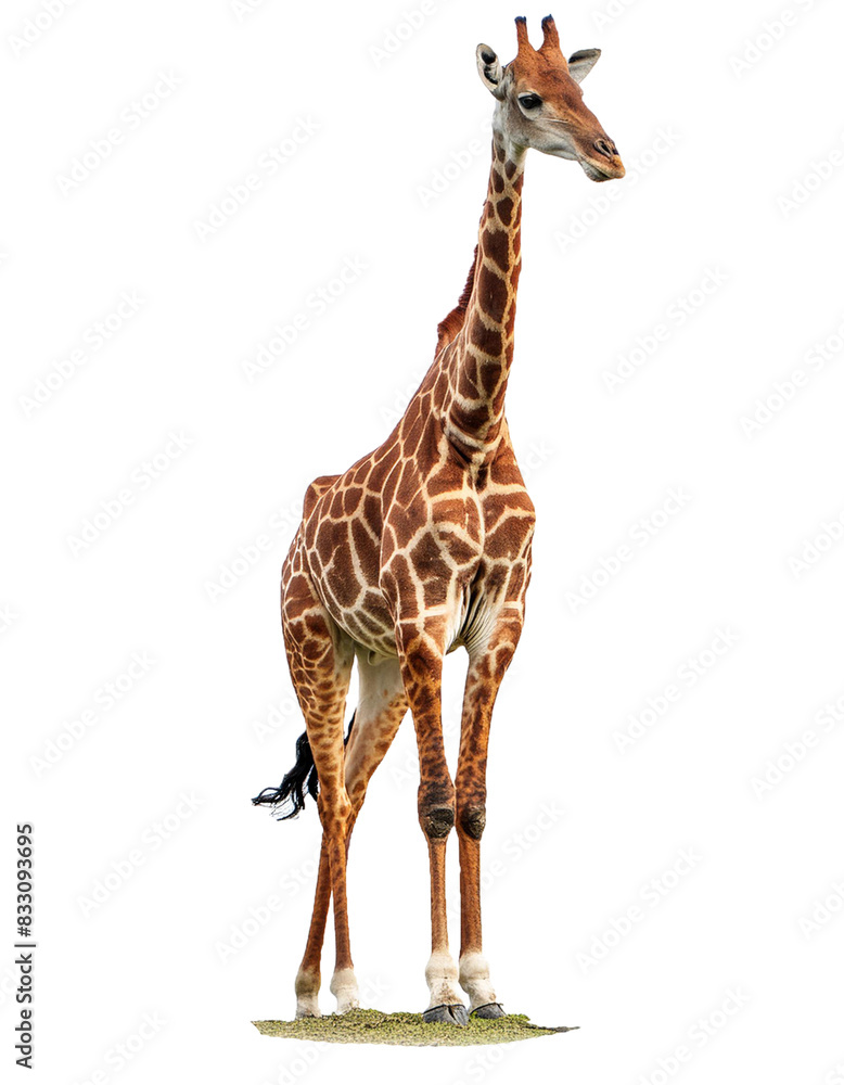 Obraz premium Giraffe isolated on transparent or white background.