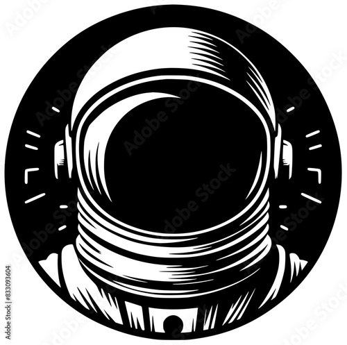 Astronaut helmet silhouette
