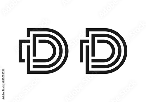 Letter DD Logo Design Illustration vector eps format , suitable for your design needs, logo, illustration, animation, etc.