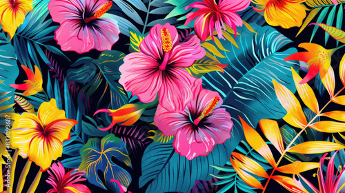 Elegant Exotic Floral Pattern for Textile and Decor