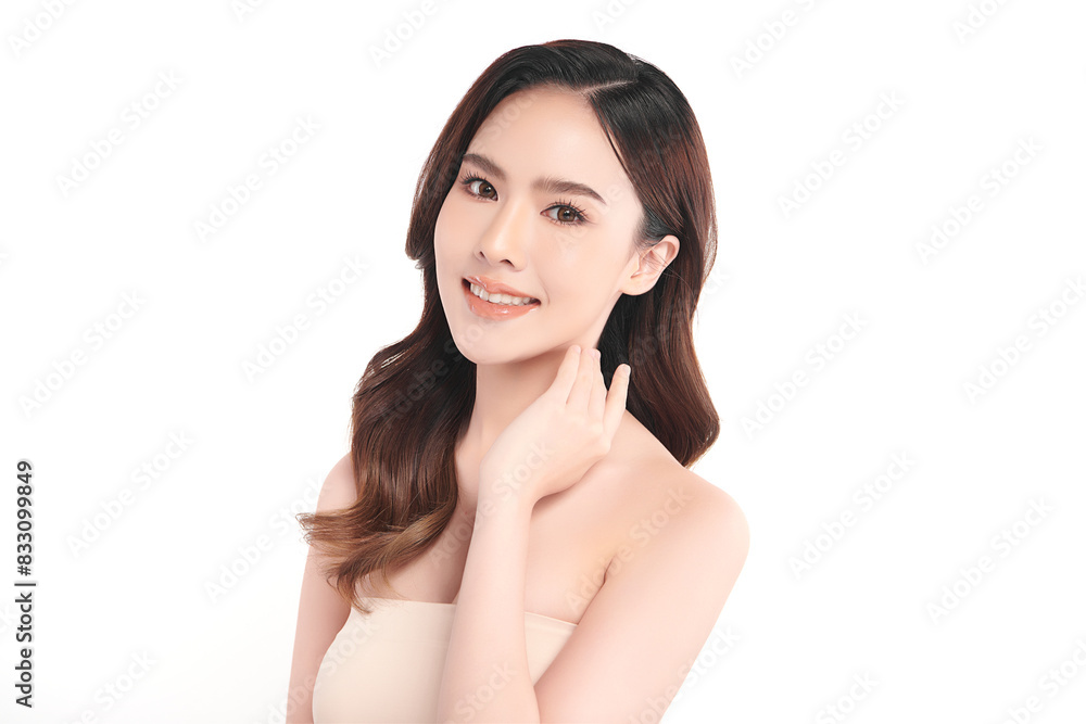 Beautiful young asian woman with clean fresh skin on white background, Face care, Facial treatment, Cosmetology, beauty and spa, Asian women portrait. Beautiful young asian woman with clean fresh skin on white background, Face care, Facial treatment, Cosmetology, beauty and spa, Asian women portrait.