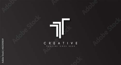 Initial Letter T logo design vector illustration.
