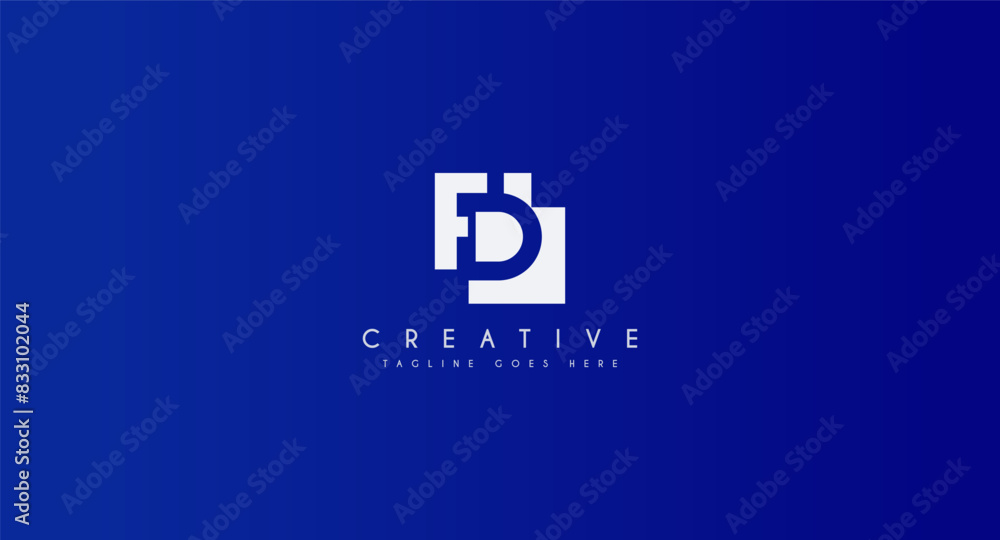 Initial Letter FD Business and Consulting Logo design vector illustration. Initial Letter FD Business and Consulting Logo design vector illustration.
