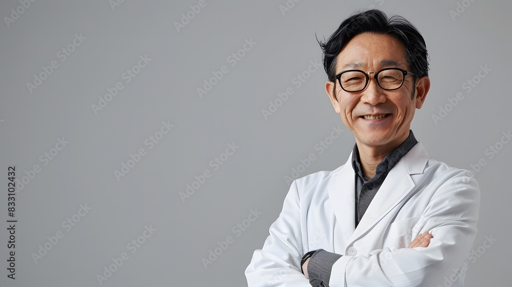 笑顔のシニア医師