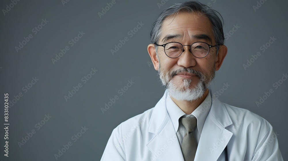 笑顔のシニア医師