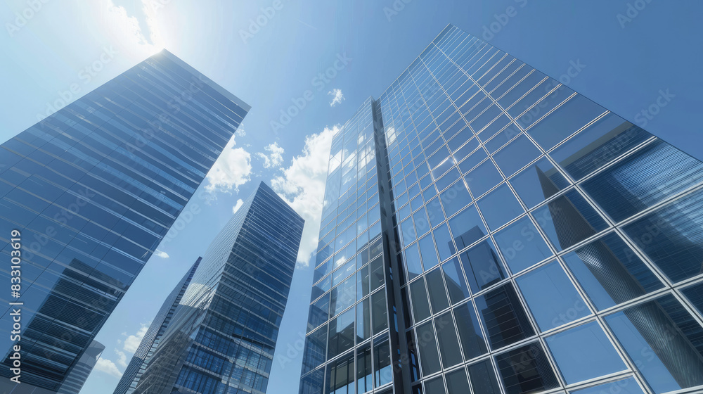 Modern Corporate Skyscraper with Modern Business Office Towers Modern Corporate Skyscraper with Modern Business Office Towers