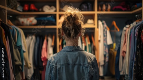 Wallpaper Mural A person standing in front of their closet, deciding what to wear for the day Torontodigital.ca