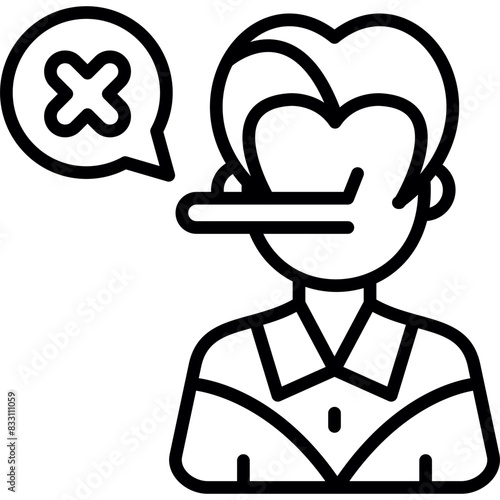 Lying icon