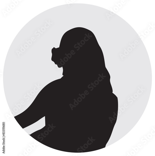 hula dancers avatar profile silhouette