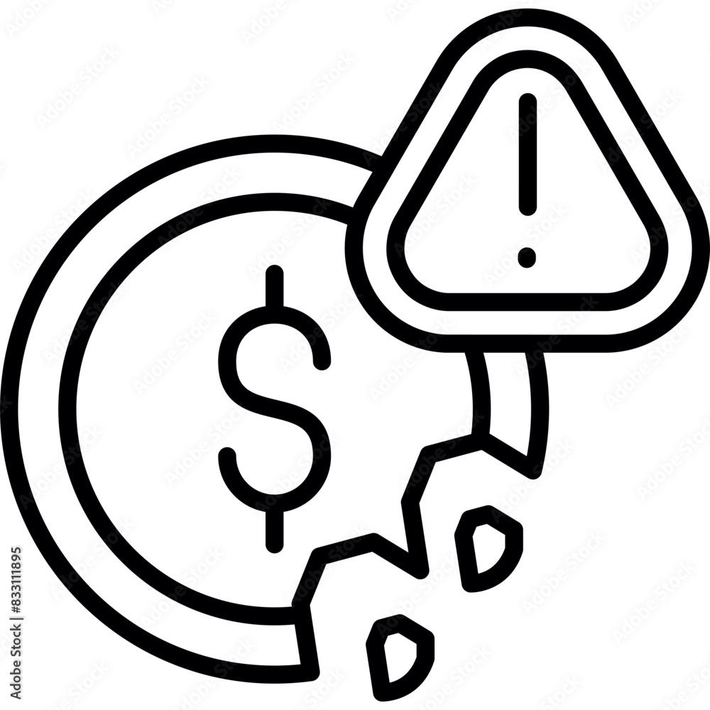 Fototapeta premium Insolvent icon