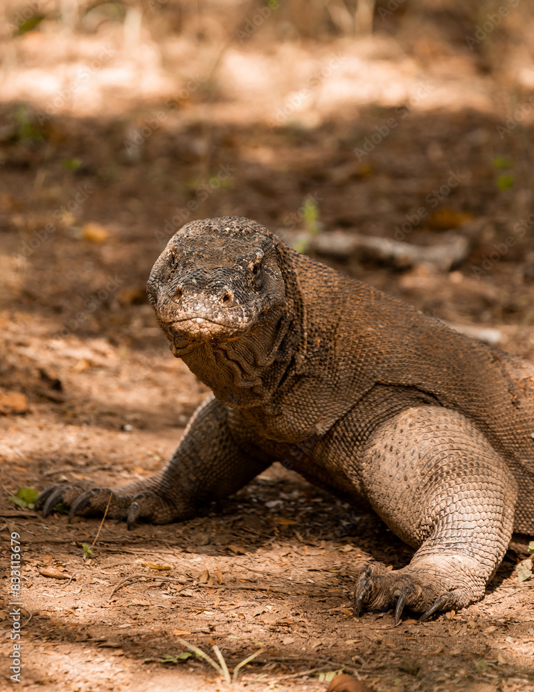 Close up Komodo dragoon on labuan bajo ; Wildlife indonesia tourism Close up Komodo dragoon on labuan bajo ; Wildlife indonesia tourism