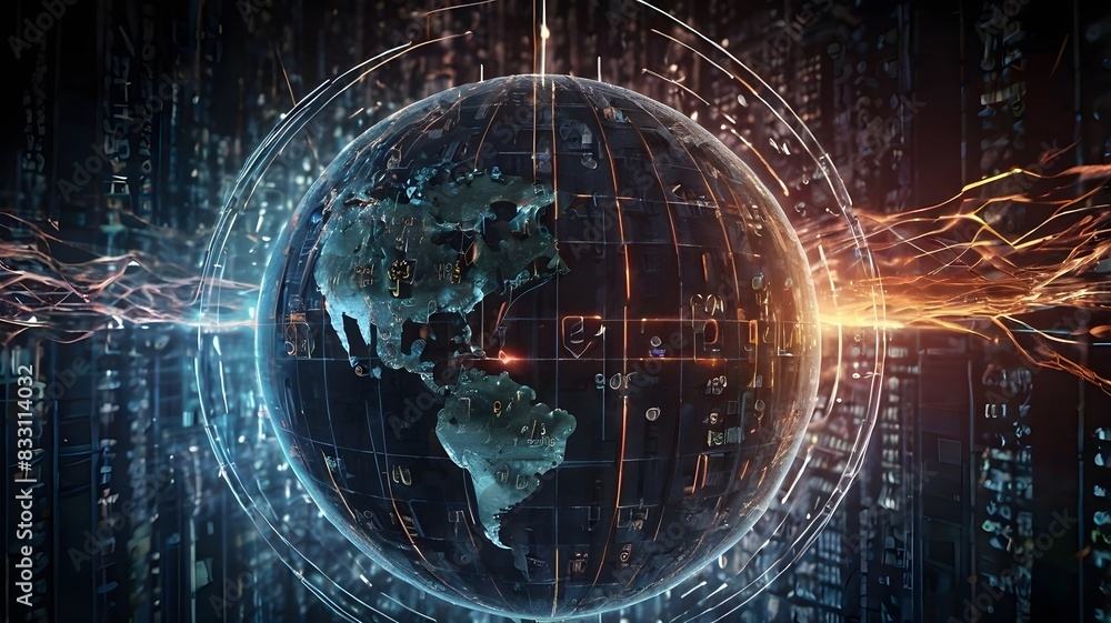 Naklejka premium Connecting Horizons Empowering Through Technology 
