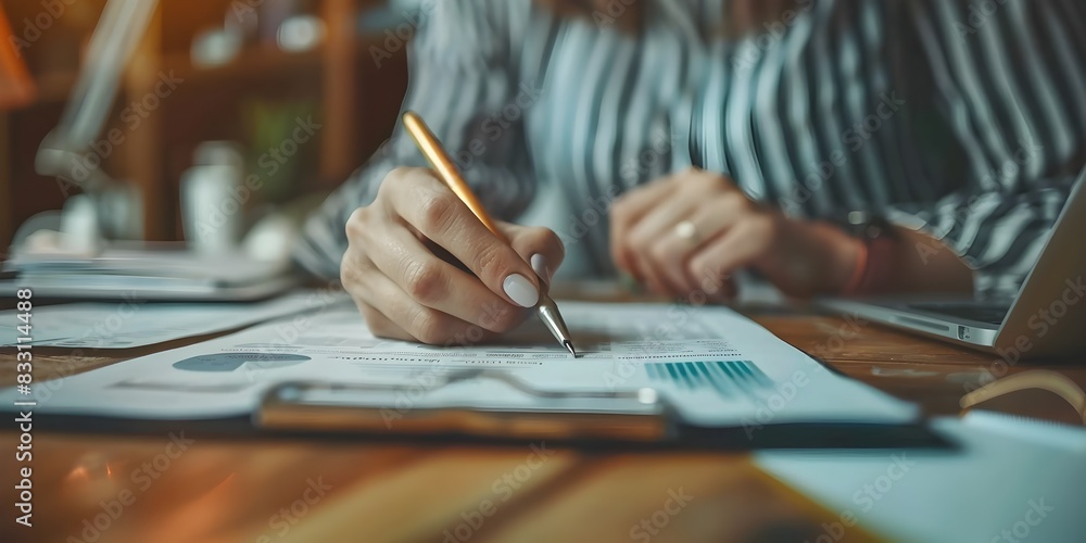 Financial Advisor Reviewing Investment Portfolios with Client in Professional Office Financial Advisor Reviewing Investment Portfolios with Client in Professional Office