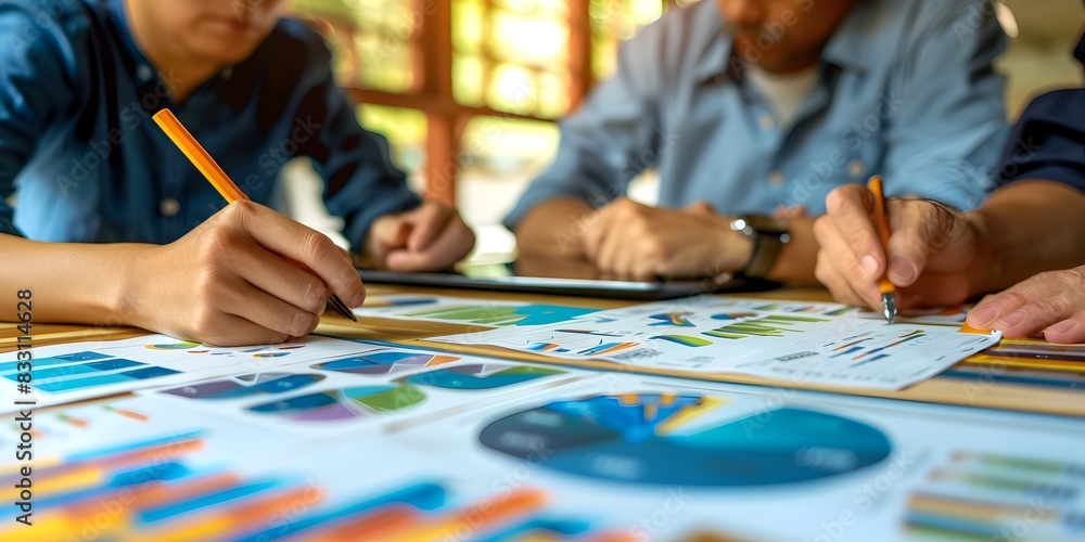 Executives Collaboratively Planning Financial Strategies in Modern Office Setting Executives Collaboratively Planning Financial Strategies in Modern Office Setting