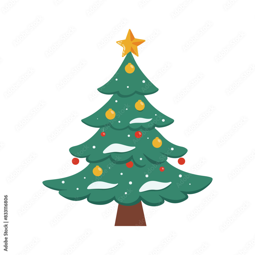 a christmas tree with a star on it a christmas tree with a star on it