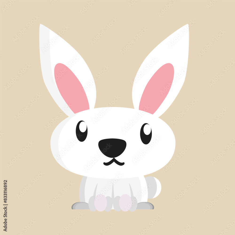Rabbit vector with detailed illustration of light and shadow Rabbit vector with detailed illustration of light and shadow