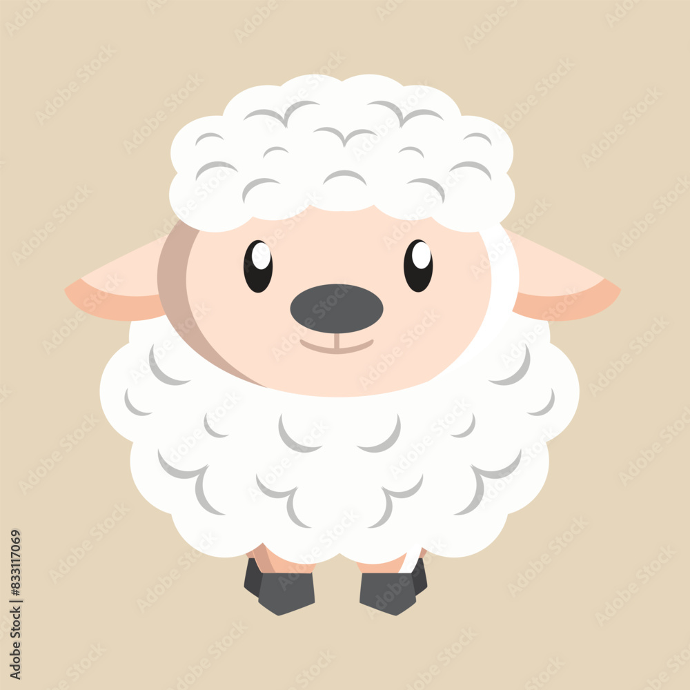 Sheep vector with detailed illustration of light and shadow Sheep vector with detailed illustration of light and shadow