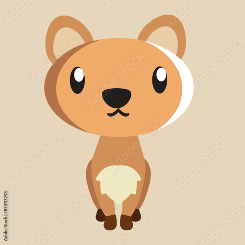 Vicuna vector with detailed illustration of light and shadow