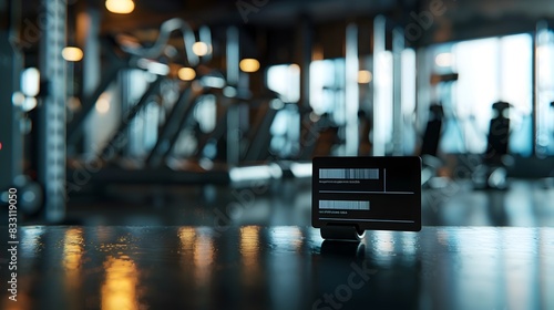 Wallpaper Mural Digital Gym Membership Card on Clean Background Torontodigital.ca