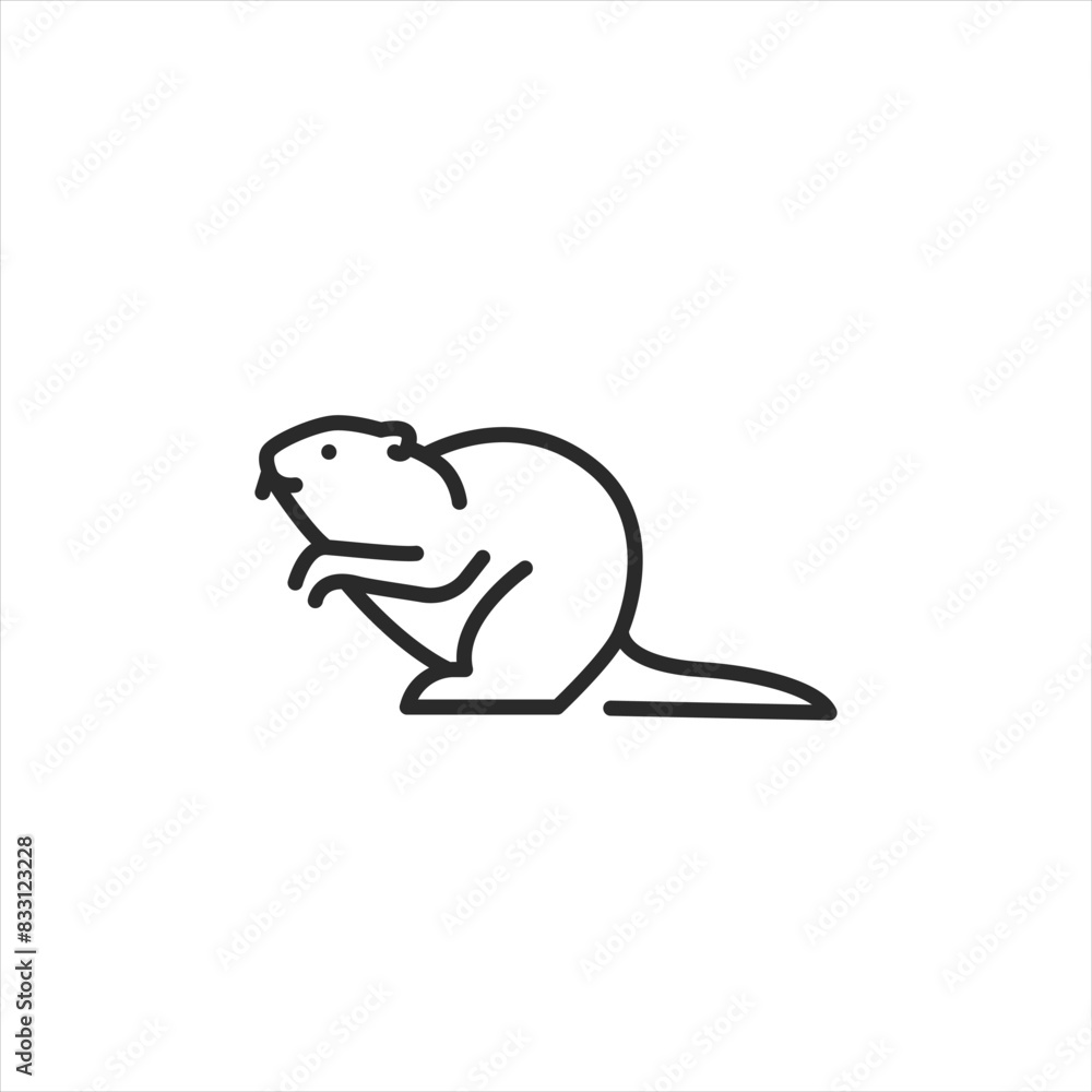 Beaver icon. Simple beaver icon designed for web interfaces, educational content, and graphic design projects. Vector illustration Beaver icon. Simple beaver icon designed for web interfaces, educational content, and graphic design projects. Vector illustration
