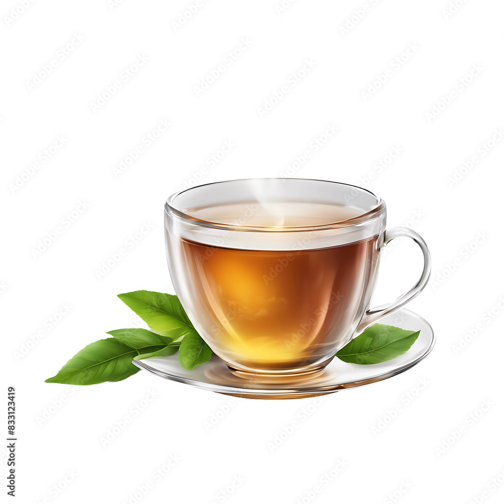 Cup of tea isolated on transparent or white background PNG