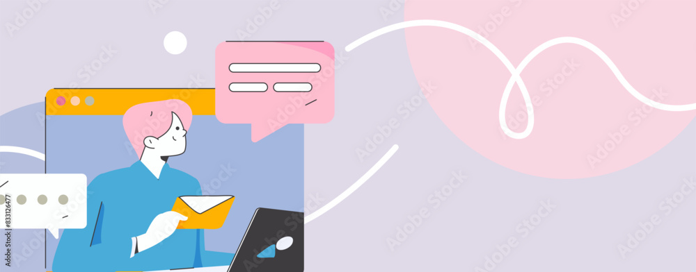 Flat vector illustration of business people operating work scene
Flat vector illustration of business people operating work scene