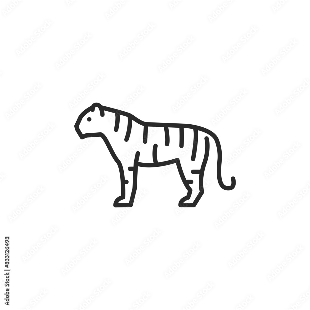 Tiger icon. Simple tiger icon for social media, app and web design. Vector illustration
