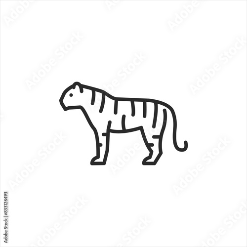 Tiger icon. Simple tiger icon for social media  app and web design. Vector illustration