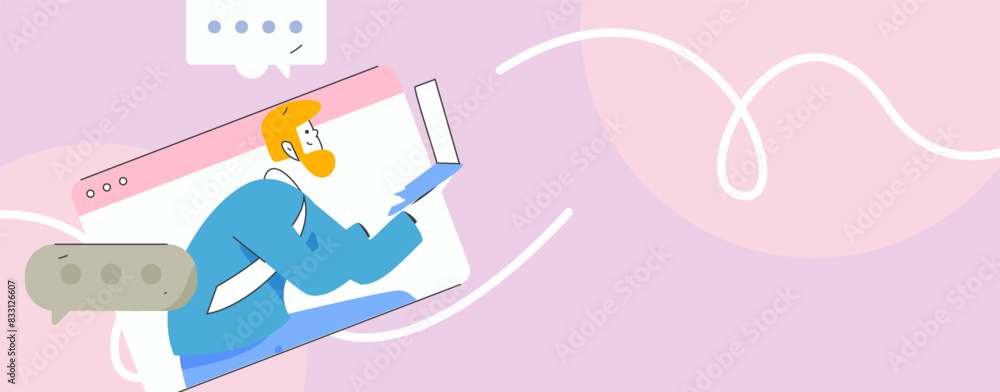 Flat vector illustration of business people operating work scene
Flat vector illustration of business people operating work scene