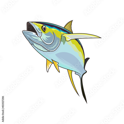 tuna fishing illustration logo vector image t shirt