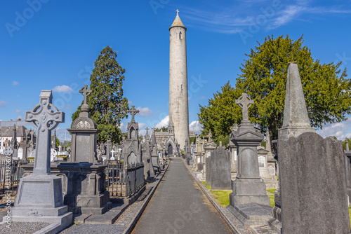 Photography Dublin, Ireland - May 5 2024 Beautiful morning at Glasnevin Cemetery in Dublin