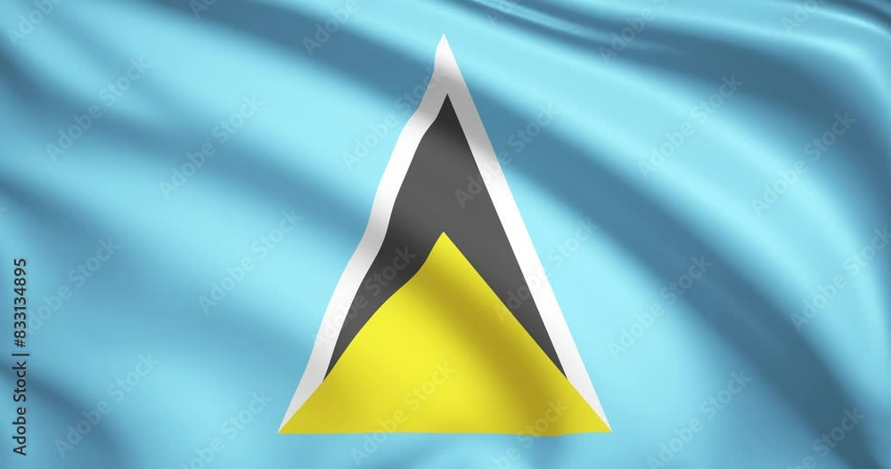 flag of Saint Lucia. Saint Lucia flag background. 4k 60FPS flag of Saint Lucia. Saint Lucia flag background. 4k 60FPS