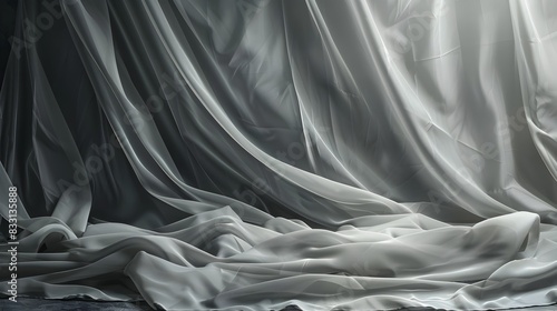 Neutral Gray Fabric Backdrop for Fashion Accessory Presentation and Product Display